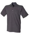 H100 Cotton Pique Polo Shirt Charcoal colour image